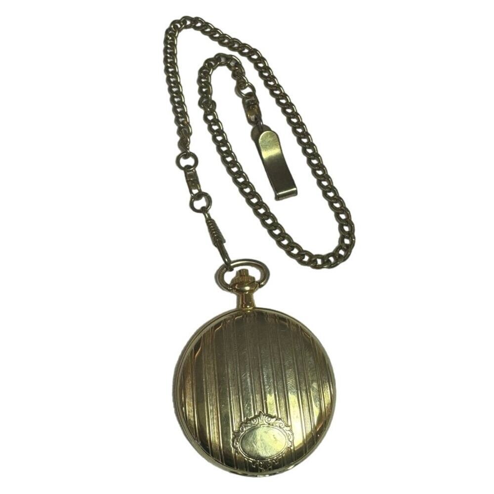 JFK 1968 Half Dollar Pocket Watch with Chain - Picture 3 of 8